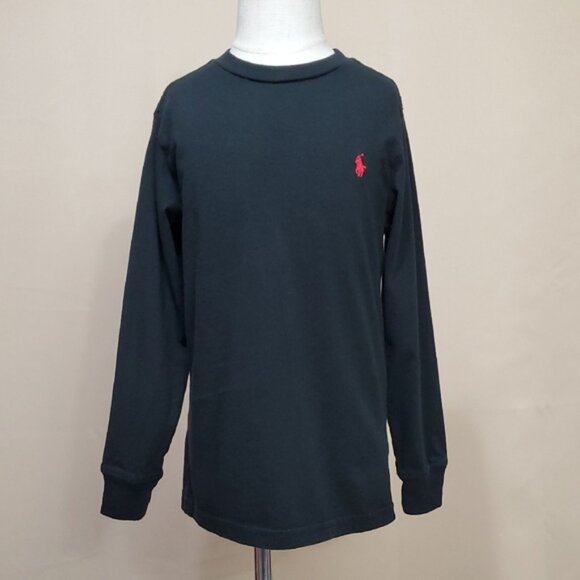 6 Boys Black Long Sleeve T-Shirt with Red Pony Polo by Ralph Lauren - Picture 5 of 10